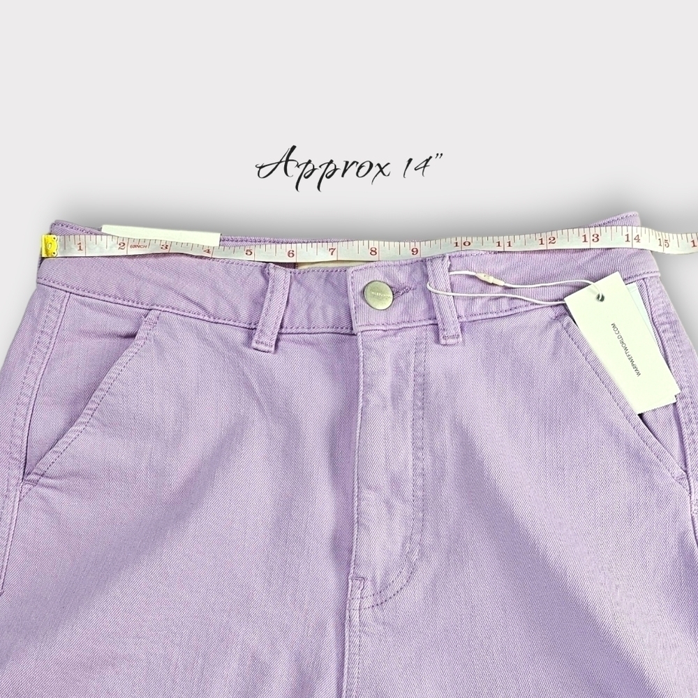 Warp + Weft Lavender Wide Leg Cargo Jeans - Picture 12 of 14